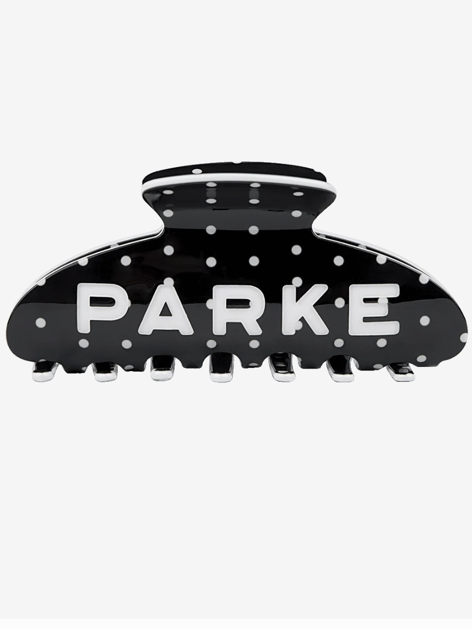 Nib Parke Black + White Polka Dot Claw Clip